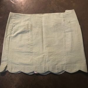 Lilly Pulitzer scalloped seersucker skort